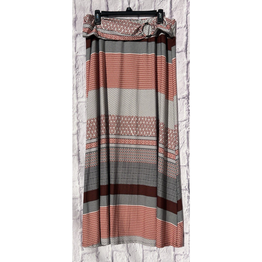 Robert Louis Y2K Core A Line Maxi Skirt Elastic Waist Festival Boho Women's XL